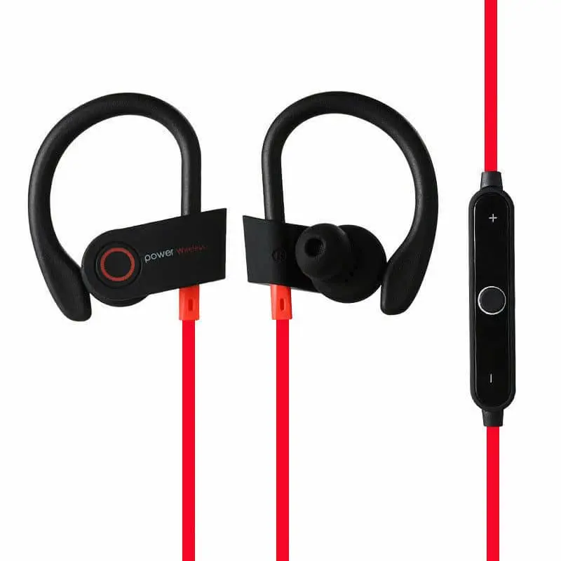 Power3 Wireless Bluetooth Headphones - Red Sport Earphones, Rich Sound